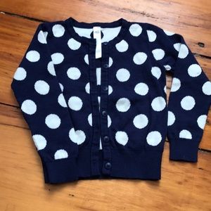 Navy Polka Dot Cardigan